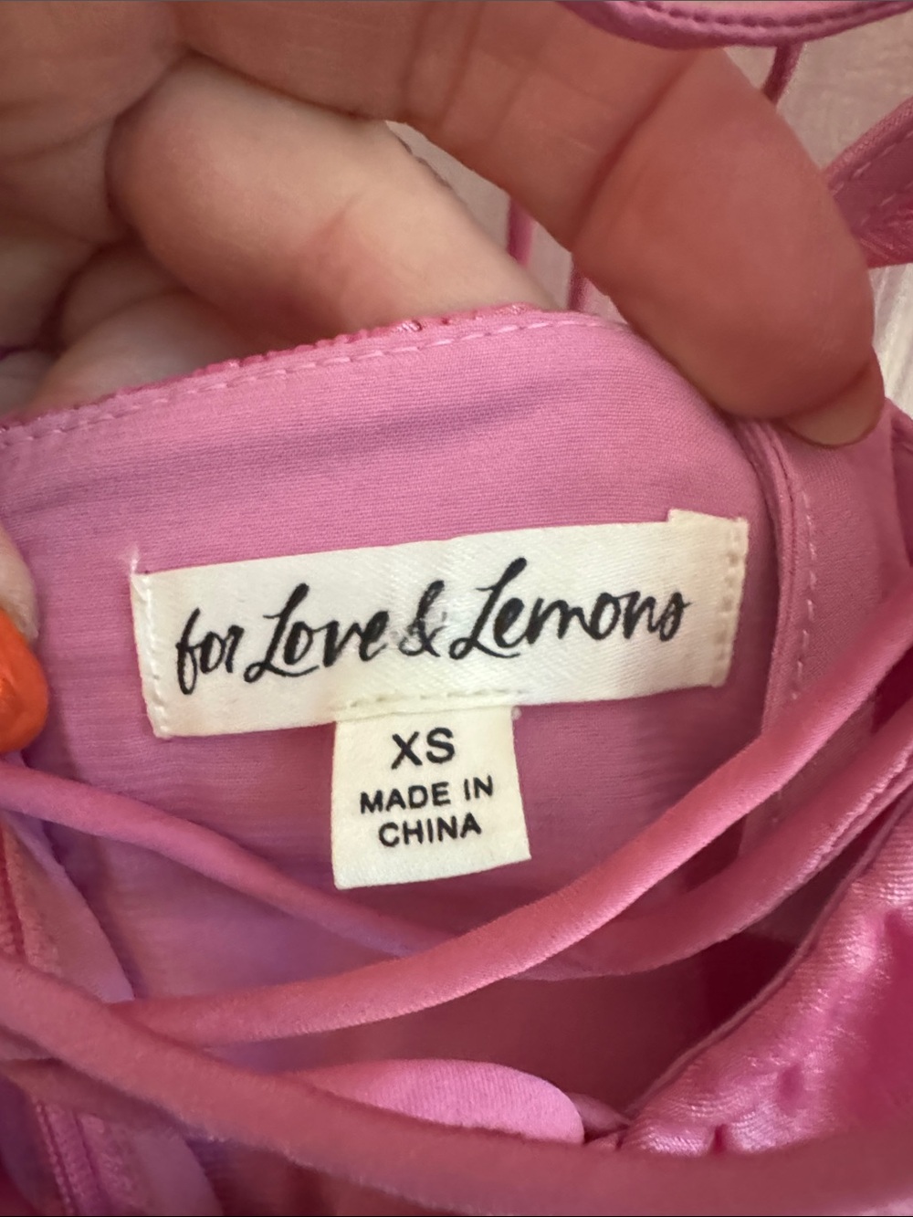 FOR LOVE AND LEMONS Lala Pink Deep V Lace Up Mini Dress Size XS - Picture 6 of 7